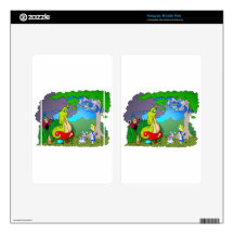 Alice meets Caterpillar Kindle Fire Decal