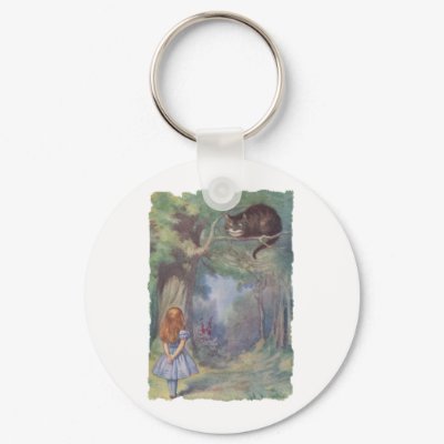Alice meets Cheshire Cat Key Chain