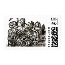 Alice meets flowers postage