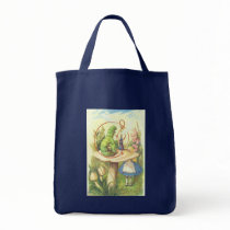 Alice Meets the Caterpillar Canvas Bag