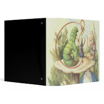Alice Meets the Caterpillar Vinyl Binders