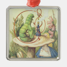Alice Meets the Caterpillar Christmas Ornament