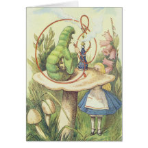 Alice Meets the Caterpillar Greeting Card