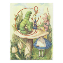 Alice Meets the Caterpillar Post Cards