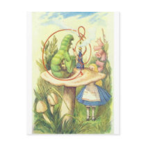 Alice Meets the Caterpillar Post Card