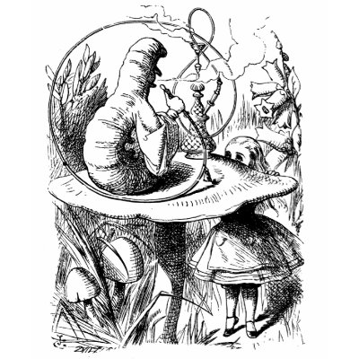 Alice meets the Caterpiller Tee Shirt by Storybook_Quotes