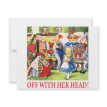 ALICE - OFF WITH HER HEAD! PERSONALIZED ANNOUNCEMENT