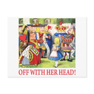 ALICE - OFF WITH HER HEAD! postcard