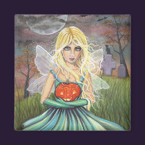 Alice on Halloween Magnet by Molly Harrison magnets