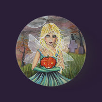 Alice on Halloween Pinback Button buttons