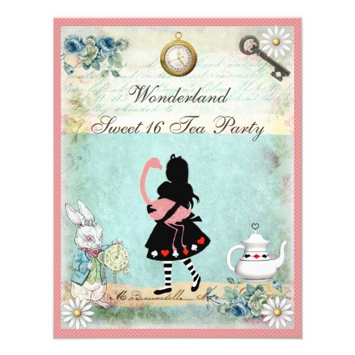 Alice, Pink Flamingo & Cheshire Cat Sweet 16 Announcements
