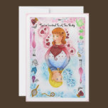 Alice Playing Card Invitation invitations