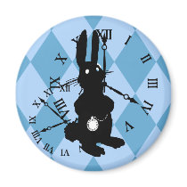 Alice Rabbit Late Refrigerator Magnet