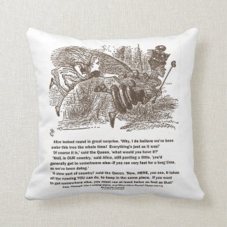 Alice Red Queen All The Running You Can Do Stay In Throw Pillows