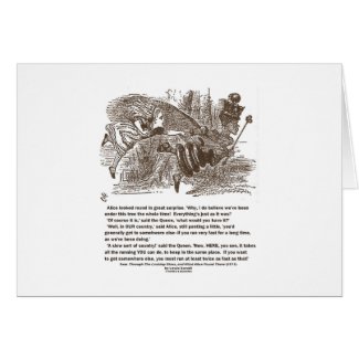 Alice Red Queen Running To Stay In Same Place Greeting Card