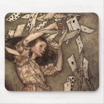 Alice Swarmed by Playing Cards Mouse Pads