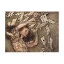 Alice Swarmed by Playing Cards Post Card