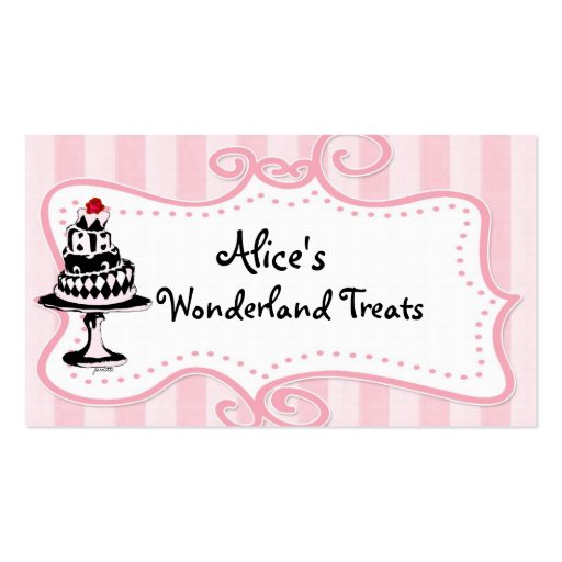 Alice Sweet Shop Business Cards (front side)