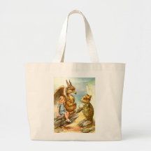 ALICE TALKE WITH THE GRIFFIN AND THE MOCK TURTLE CANVAS BAG