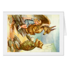 ALICE TALKE WITH THE GRIFFIN AND THE MOCK TURTLE GREETING CARDS