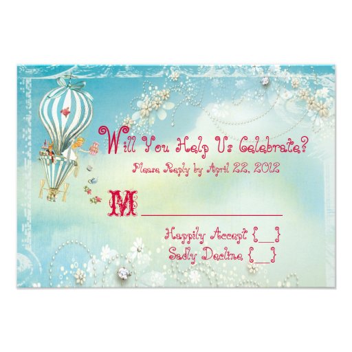 Alice Tea At Four RSVP Personalized Invite