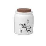 Alice tea time candy jar