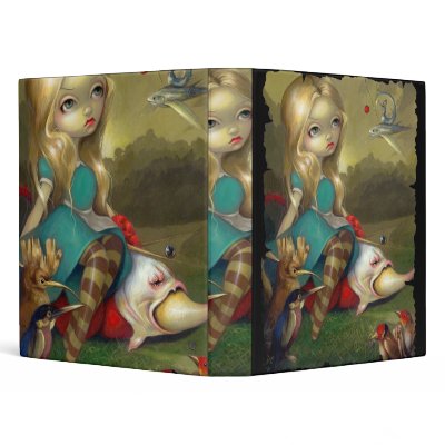 Alice & the Bosch Birds BINDER in wonderland goth by strangeling