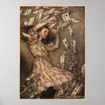 Alice & the Cards by Arthur Rackham Poster