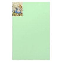 Alice & the Cards Color Customized Stationery
