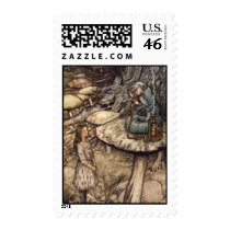 Alice & the Caterpillar Postage Stamps
