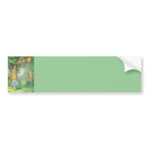 Alice & the Cheshire Cat Color Bumper Sticker