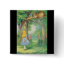 Alice & the Cheshire Cat Color Button