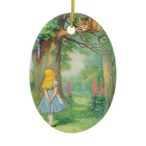 Alice & the Cheshire Cat Color Ornament