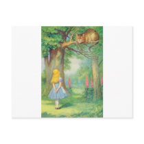 Alice & the Cheshire Cat Color Postcards