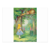 Alice & the Cheshire Cat Color Postcards