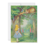 Alice & the Cheshire Cat Full Color Personalized Invite