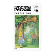Alice & the Cheshire Cat in Full Color Postage