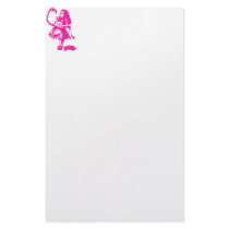 Alice & the Flamingo in Hot Pink Customized Stationery