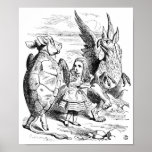 Alice, the Gryphon and the Mock Turtle Dance Print
