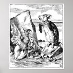 Alice, the Gryphon and the Mock Turtle Print