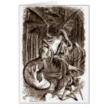 Alice & the Jabberwocky Greeting Card