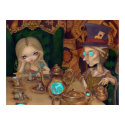 Alice & the Mad Hatter steampunk wonderland Print print