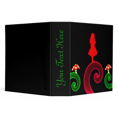 Alice & the Mushrooms Customizable Binder by glimpseofshadows