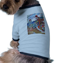 Alice, the Queen of Hearts and the Griffin Doggie T-shirt