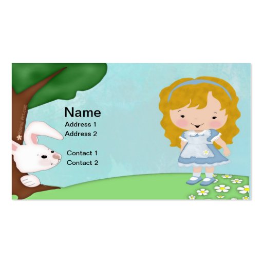 Alice & The White Rabbit Business Card