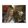Alice & The White Rabbit Postcard