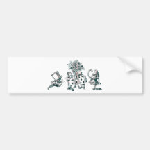 Alice & the Wonderland Gang in Pink Tint Bumper Stickers