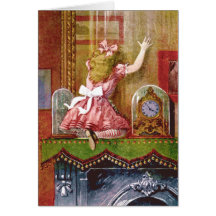 ALICE THROUGH THE LOOKING GLASS GREETING CARD
