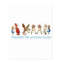 ALICE THROUGH THE LOOKING GLASS POSTCARD
