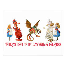 ALICE THROUGH THE LOOKING GLASS POSTCARD